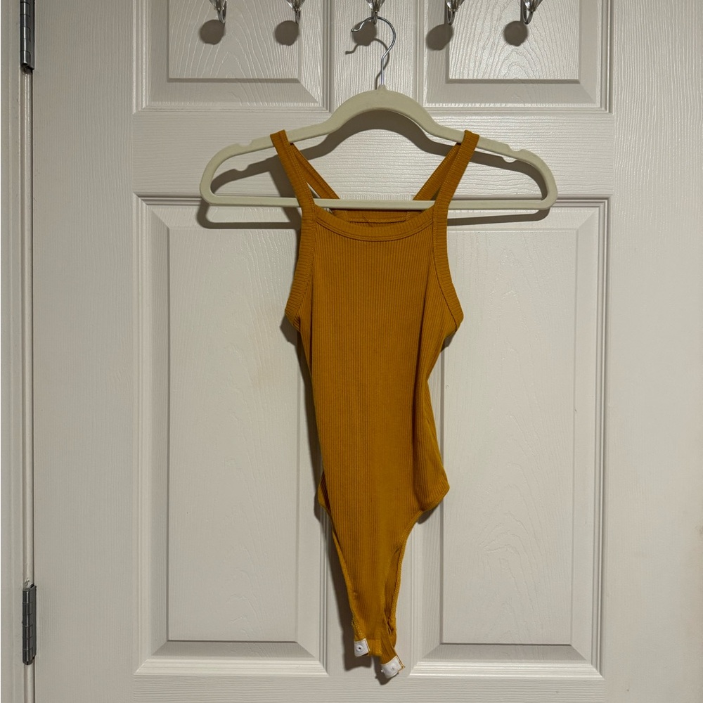 Out From Under Jenny Ribbed Racerback Essential Bodysuit Size Small